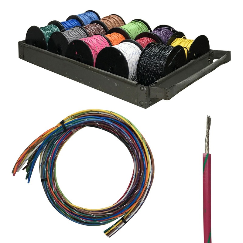 Striped Primary Wire 16 AWG Gauge 25 FT Car Boat Marine Tinned Copper 14 Colors