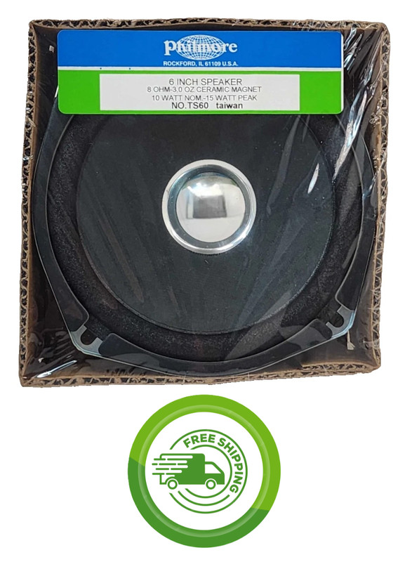 Philmore TS60 – 6″ Square – 8 Ohm at 10 watts – 3.0 oz. Ceramic Magnet Speaker