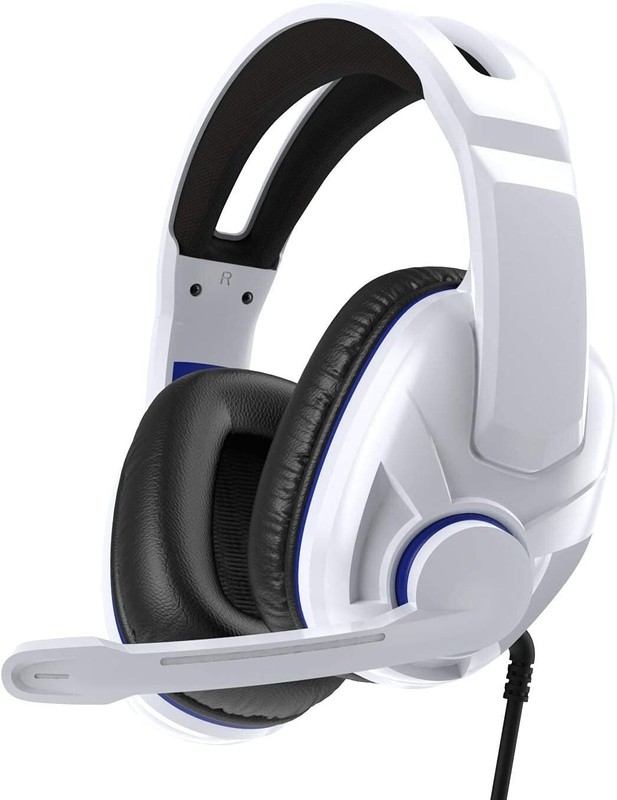 FnOoRw Stereo Gaming Headset for PS5 PS4 PC Xbox One White 3.5mm Plug