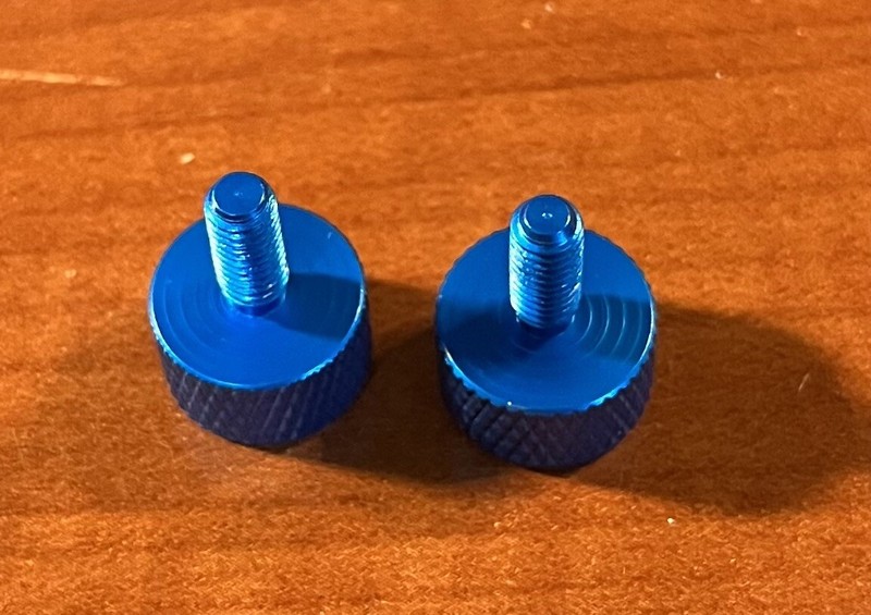 M5 (5 MM) CB Radio Mounting Bracket Knobs – Blue – Qty 2 (pair) – Aluminum