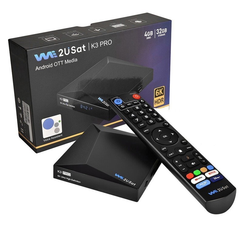 WE2USAT K3 Pro TV Box 6K HDR 4GB+32GB Android 10.0 Live Streaming Built-in WiFi gallery