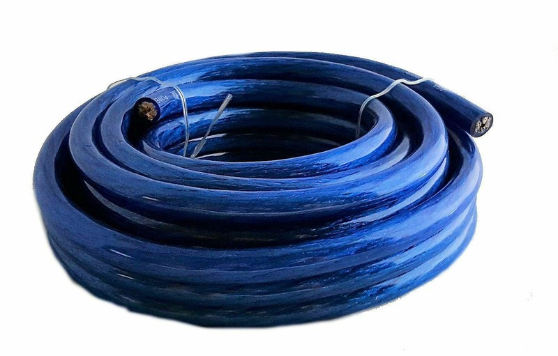 IMC AUDIO 0 Gauge 15′ Ft Power Wire Cable Blue Power Car Audio Amp Awg