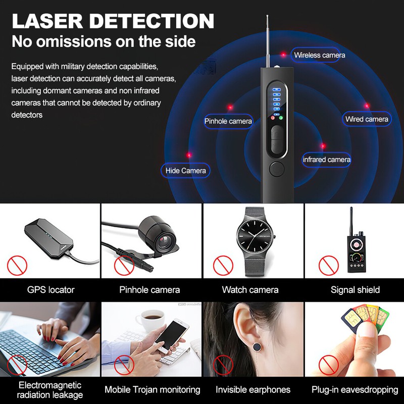 Anti-Spy Hidden Camera Detector Prevent Monitoring Wireless Signal Detector US gallery