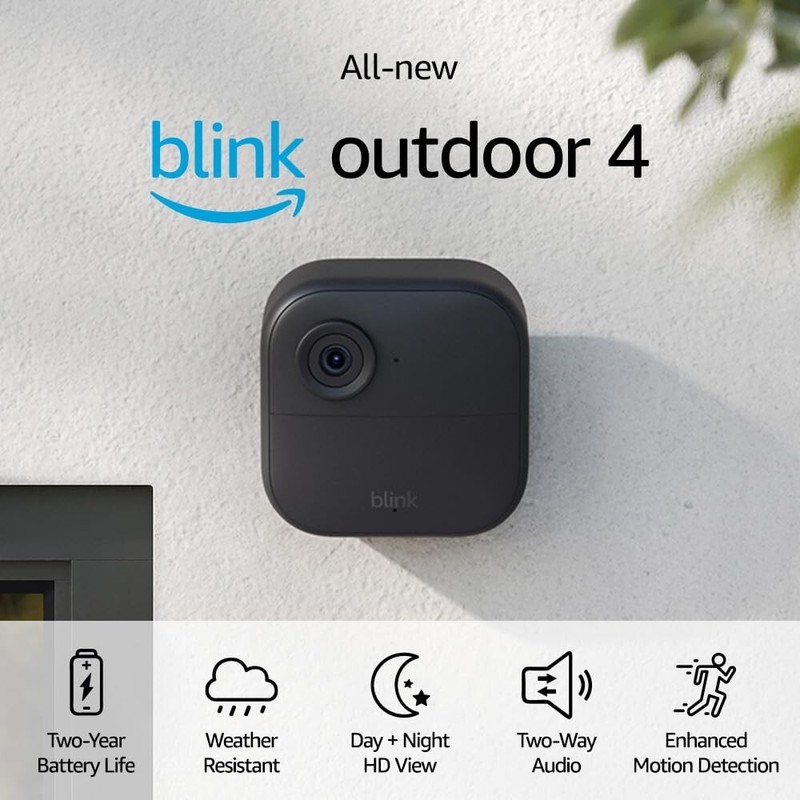Blink Outdoor (4th Gen) Wireless smart HD security camera | Black Add-on camera