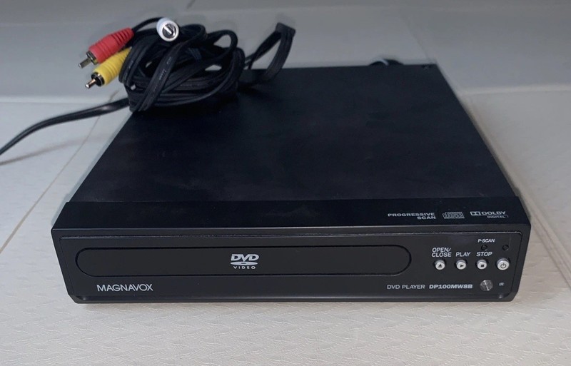 Magnavox DVD Player DP100MW8B – Small & Lightweight no remote TESTED All Cords
