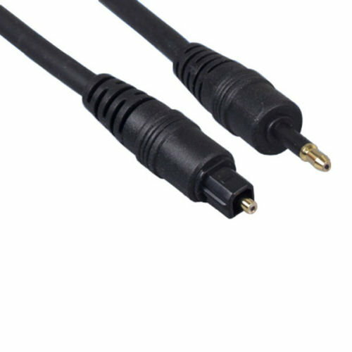 Kentek 6′ Toslink to Mini Audio Cable SPDIF Digital Fiber Optical 5.0mm to 3.5mm