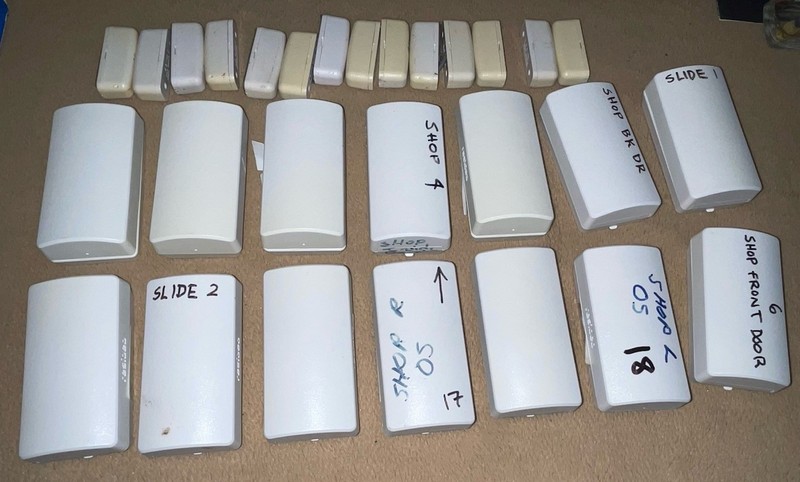 14 Used Resideo RF6CT Wireless Door Window Security Sensors w/ Magnets & Mounts