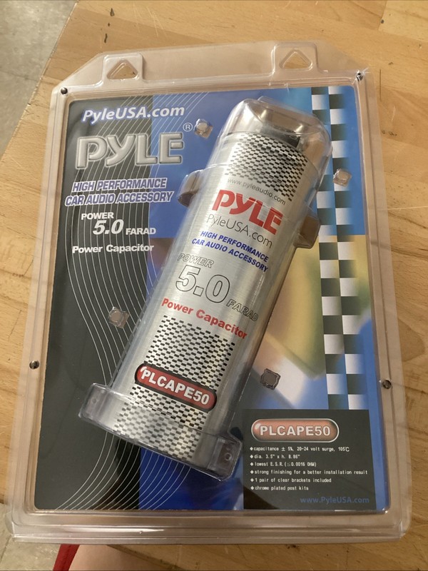 Pyle PLCAPE50 5F 12-24VDC High Performance Digital Power Capacitor