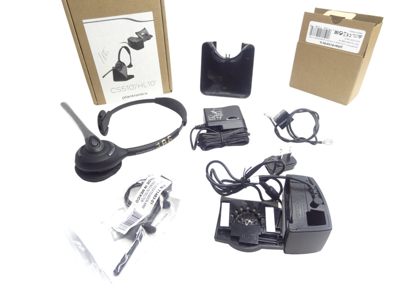 Plantronics CS510/HL10 Wireless Headband MONO Headset & Stand Free shipping