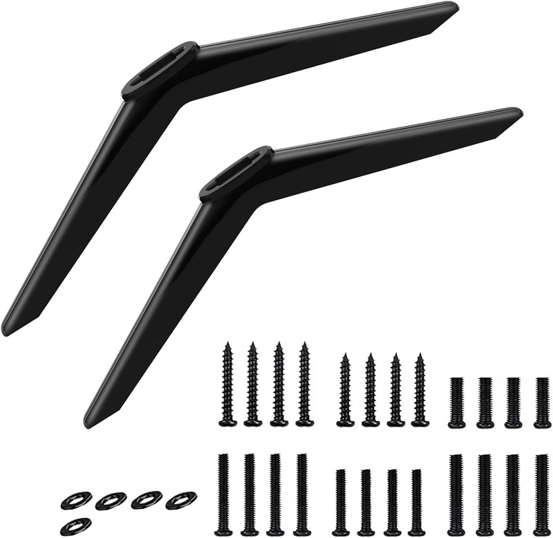 Rimous TV Stand Legs for TCL Roku TV 28–65in, Replacement Base Feet with Screws