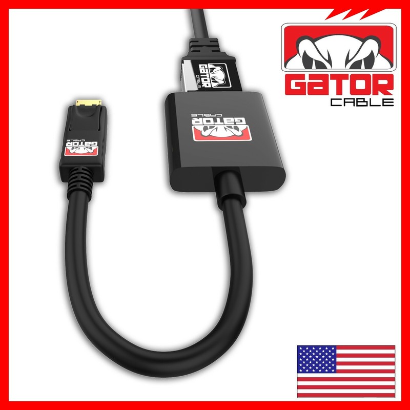 Display Port to HDMI Adapter Cable Audio Video PC Monitor 4K 1080P 60Hz 18Gbps gallery