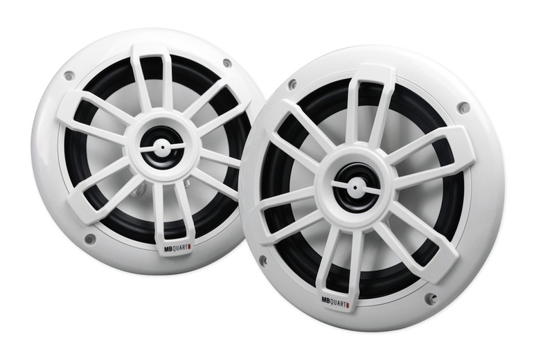 (2) MB QUART NF1-116 6.5″ 80 Watt Marine 2-Way Coaxial White Speakers For Boat