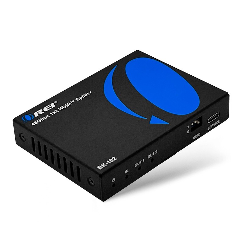 OREI 1×2 HDMI Splitter W/ Audio Out: 1-In 2-Out, UltraHD 8K, EDID (BK-102)