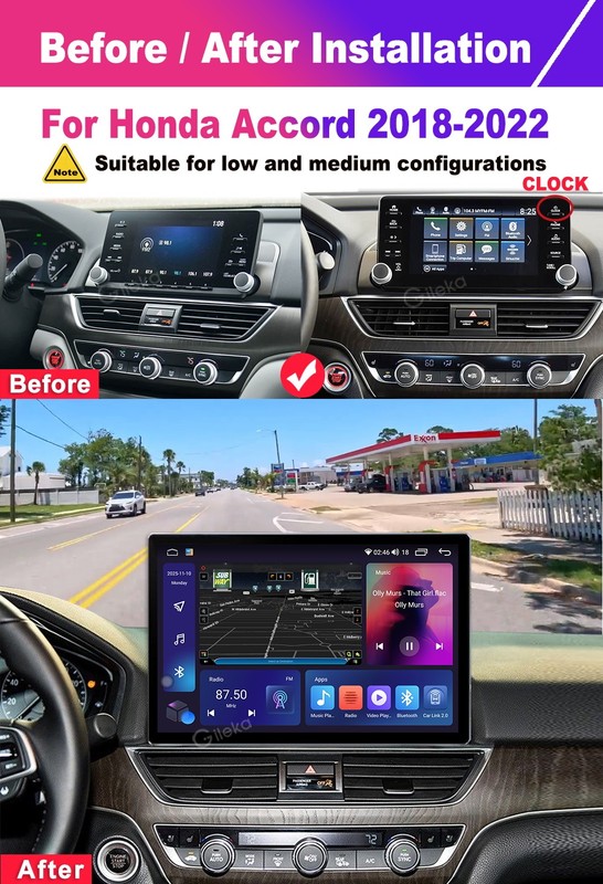 Accord 12.3inch Screen Android Car Radio For Honda Accord 10 2018-2023 Head Unit gallery