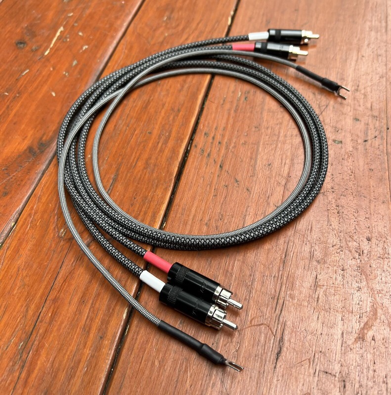 4 Ft. JMB CABLE CO Audiophile Turntable Phono RCA Cables w/Gnd connect pro ject