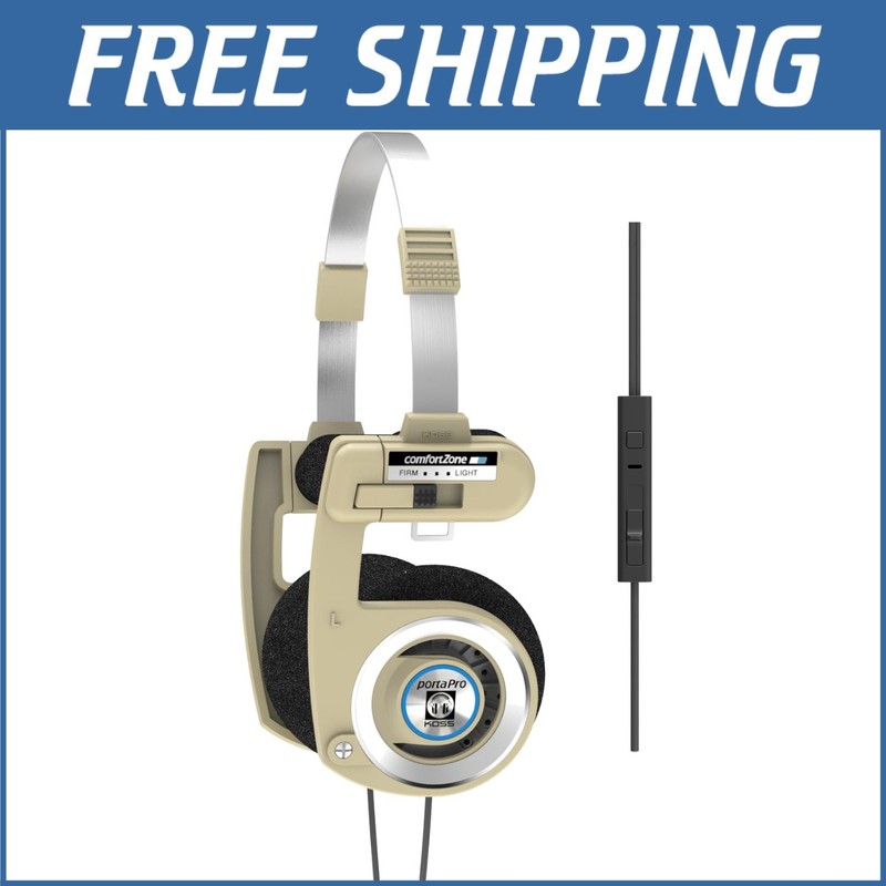 Limited Edition Retro On-Ear Headphones with In-Line Microphone & Carry Case