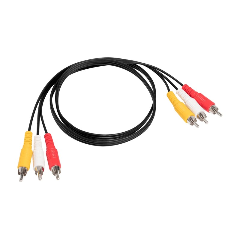 3FT RGB Component Video Cables – 3 RCA White Yellow Red