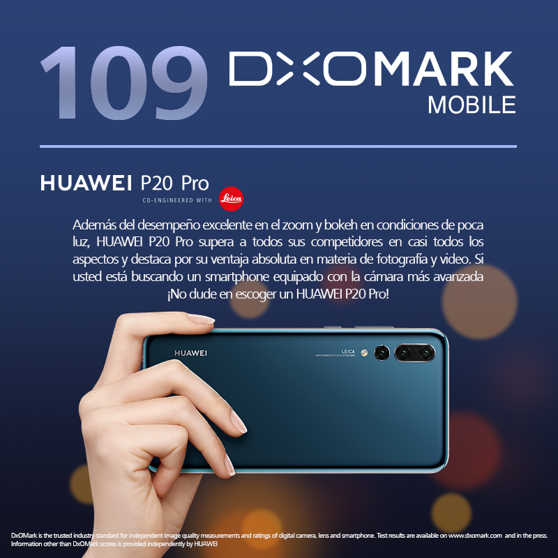 Las cámaras de los nuevos HUAWEI P20 yHUAWEI P20 Pro obtienen la mayor calificación de la historia otorgada por DxOMark