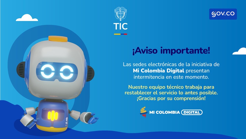 Colombia: Ministerio TIC reporta falla en plataforma Mi Colombia Digital y anuncia plan de mejora para fortalecer el servicio