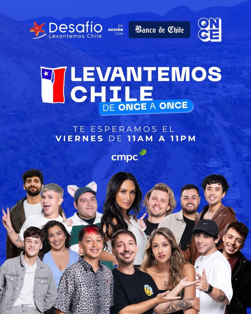 Desafío Levantemos Chile y Once Stream se unen en transmisión solidaria para ayudar a los afectados del sistema frontal