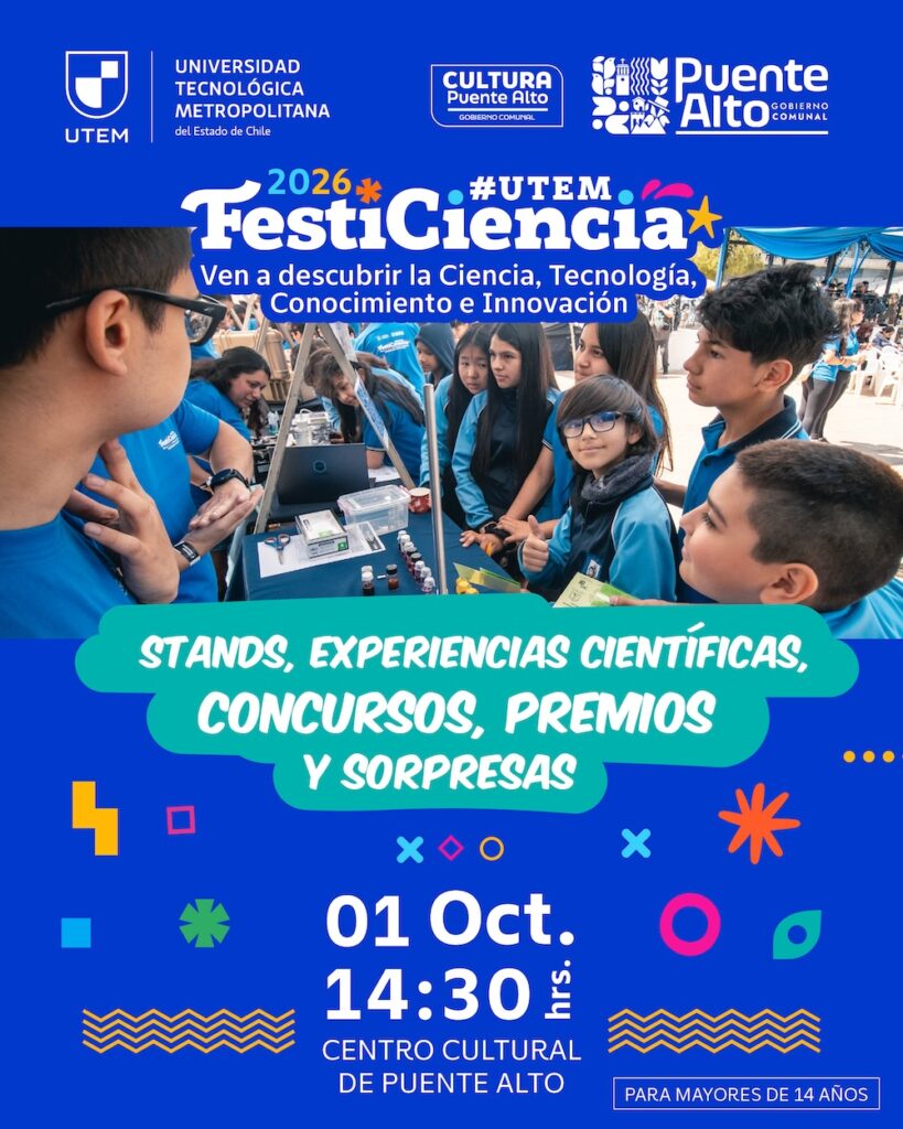 FestiCiencia UTEM 2026 llega a Puente Alto con una jornada gratuita para acercar la ciencia a la comunidad